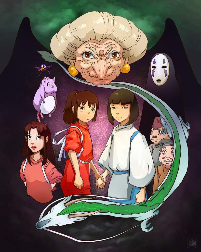 Хаяо Миядзаки аниме Унесенные Унесенные призраками