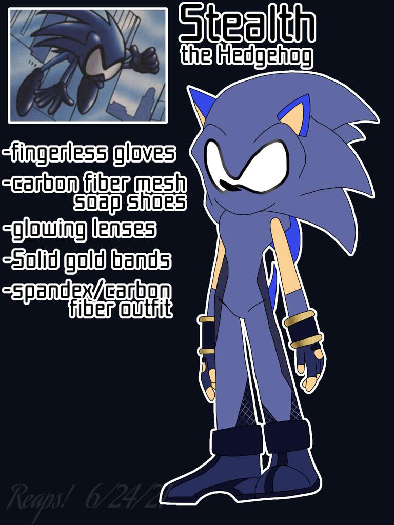 Stealth the hedgehog redesign v.2 | Sonic the Hedgehog! Amino