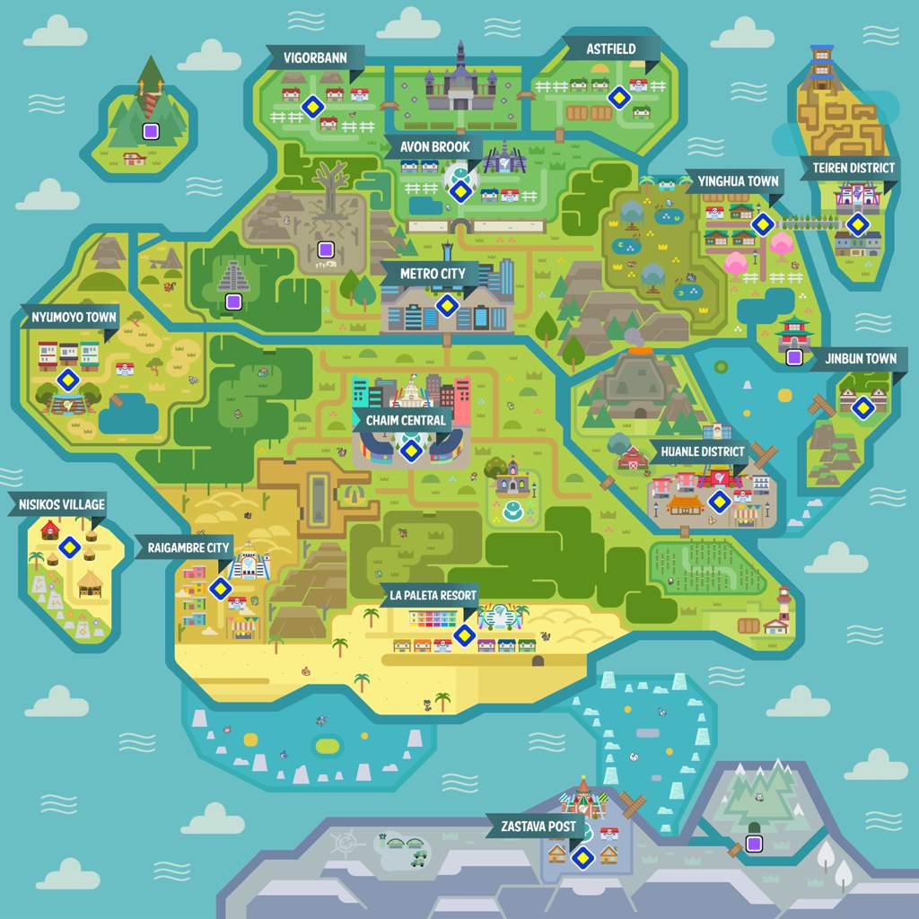 🗺The Amino Region Map🗺 | .Fakemon. Amino