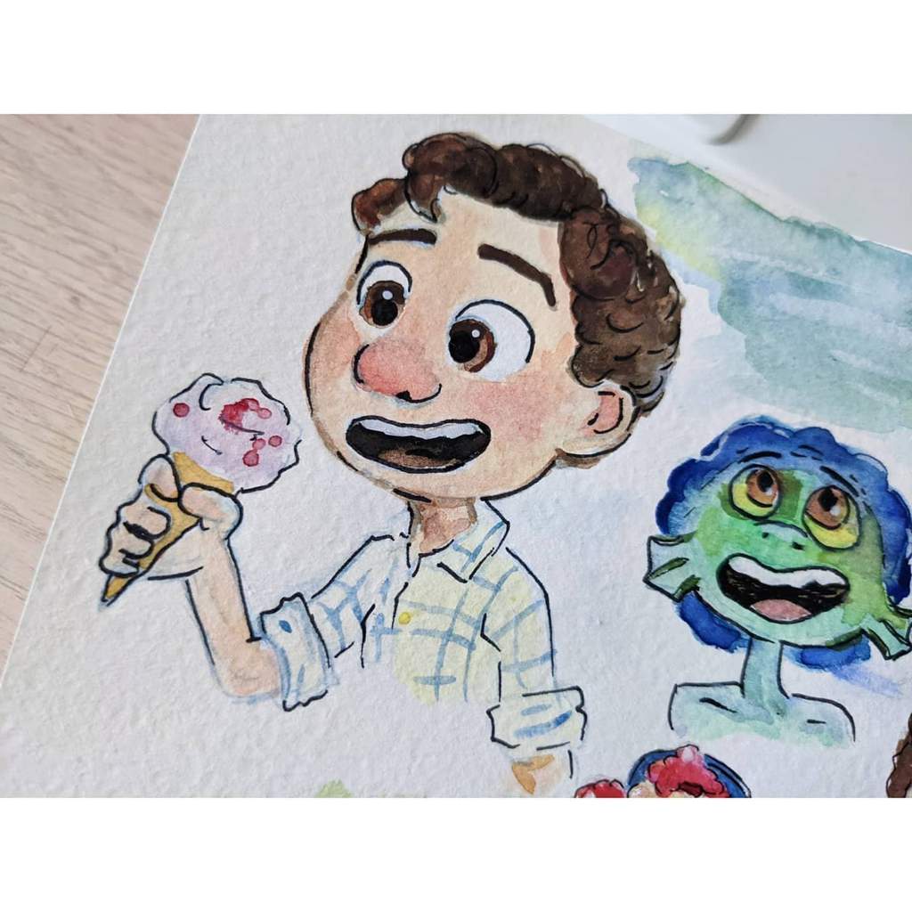 Luca Watercolour Doodles Disney Amino