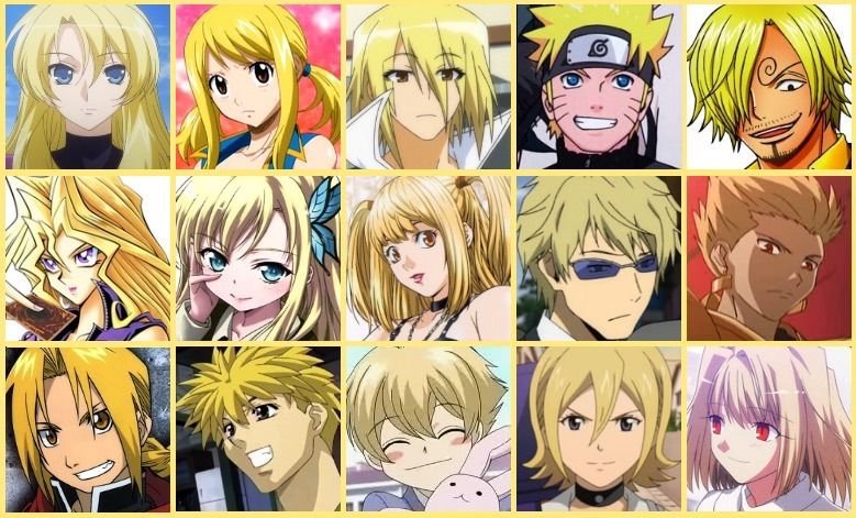 Best Yellow Haired Anime Character? | Anime Amino