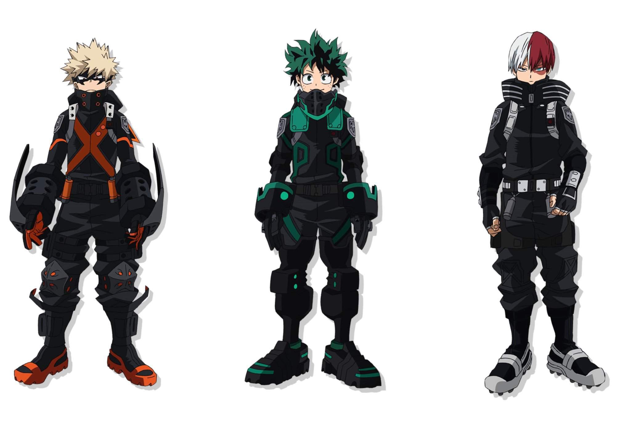 #NewsBNHA Nuevo vistazo a Deku, Bakugo y Shoto con sus nuevos trajes ...