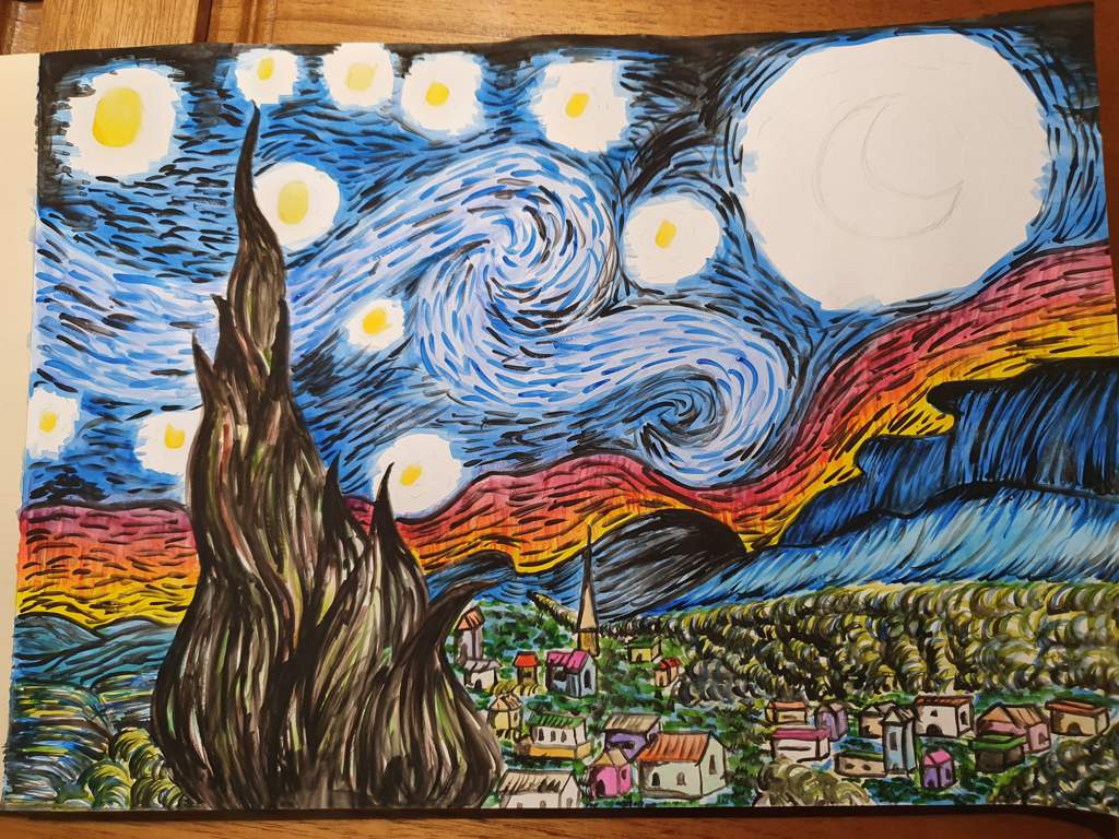 Releitura A Noite Estrelada Vincent Van Gogh Desenhos Amino