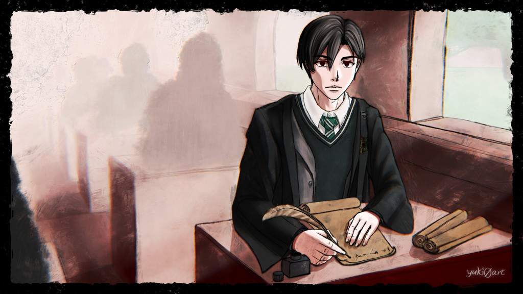 My artwork, portraying Tom Riddle | Hogwarts School Amino