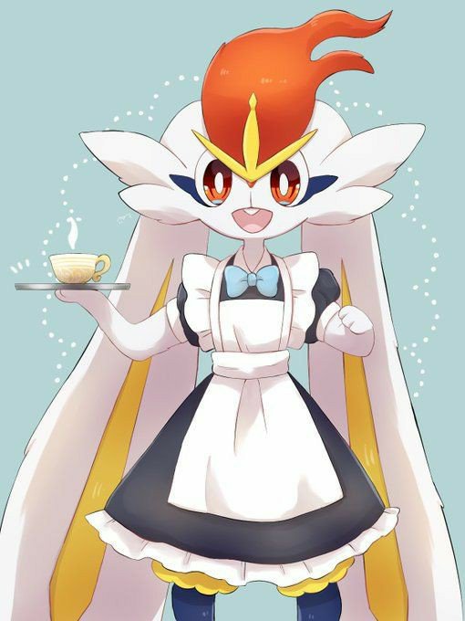 Que opinan de una cinderace maid? | •Pokémon• En Español Amino