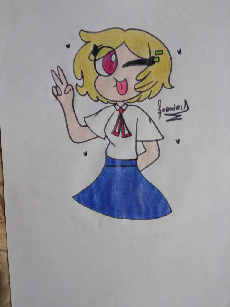 Hola chicos hoy les traigo un dibujo de chica espero que les guste UwU. |  FNAFHS Amino Amino