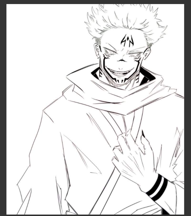 Drawing of Sukuna Ryomen | Jujutsu Kaisen! Amino