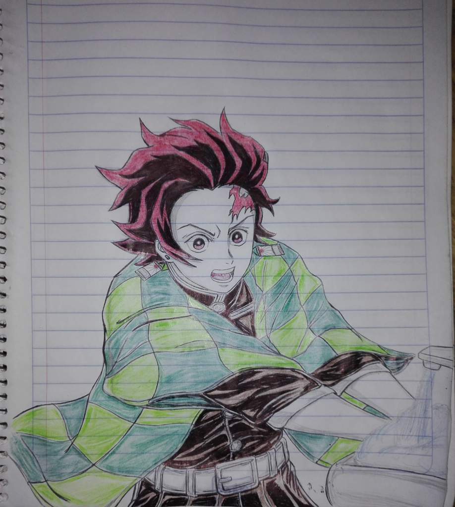 Drawing KNY#003: Tanjiro (Covid19) | Anime Amino