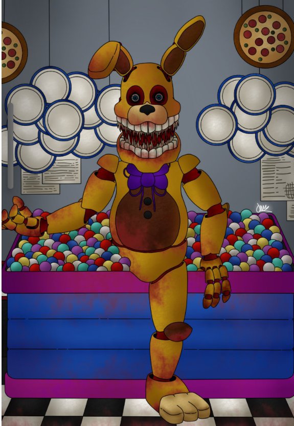 Dibujo de pit springbonnie con sangre | FNaF Amino [ Español ] Amino