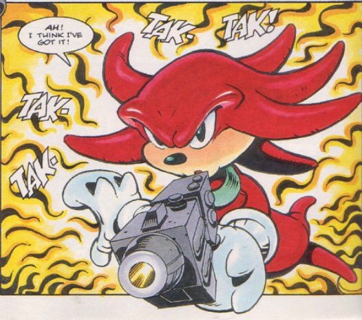 Fleetway Knuckles with a gun | Sonic the Hedgehog! Amino