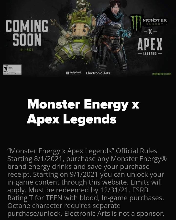 apex legends monster energy cans