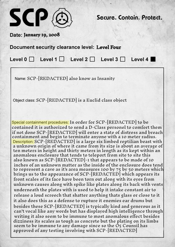 SCP-[REDACTED] | Wiki | SCP Foundation Amino