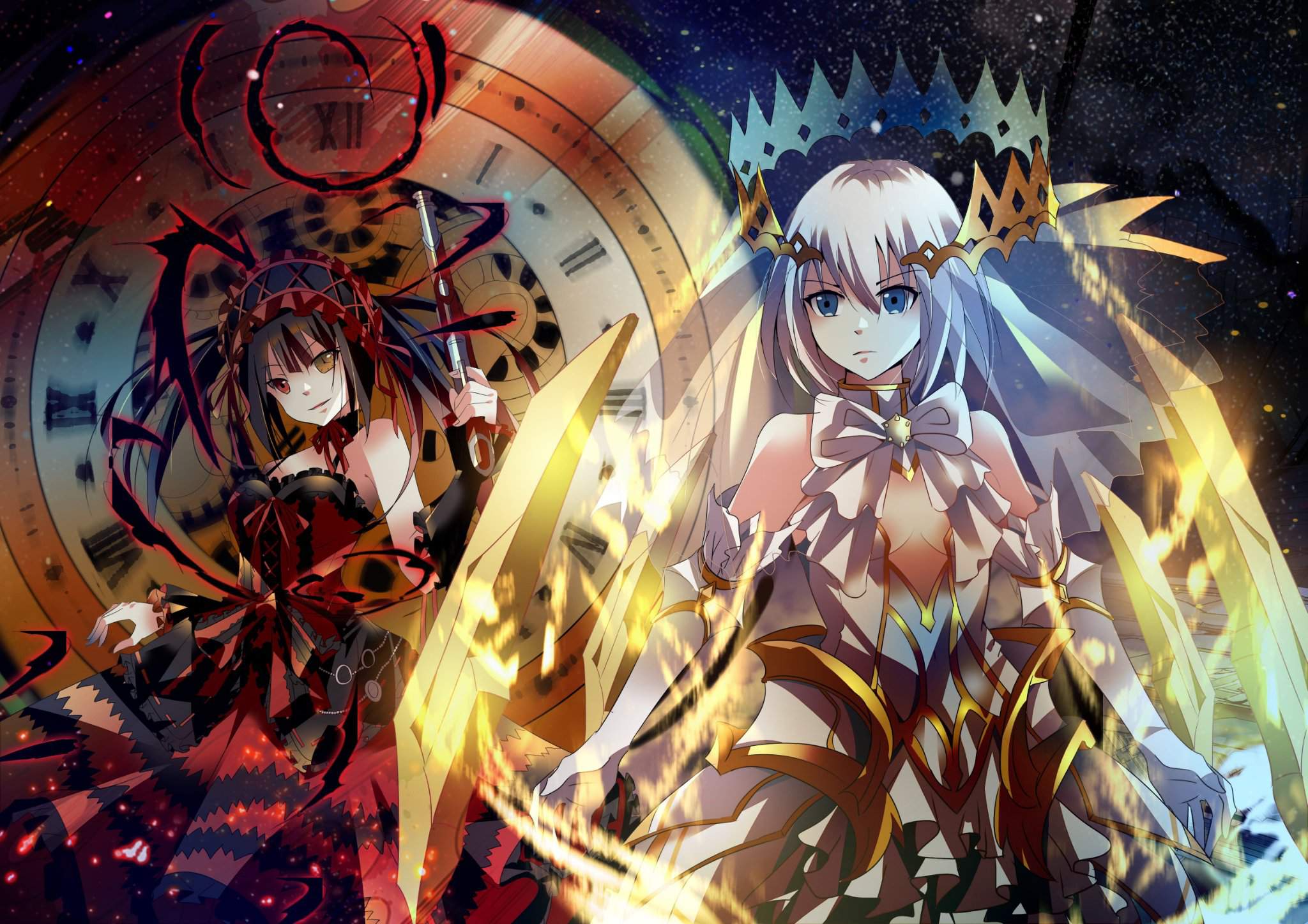 Kurumi her ZAPHKIEL & Origami Spirit her Angel | Date A Live Amino