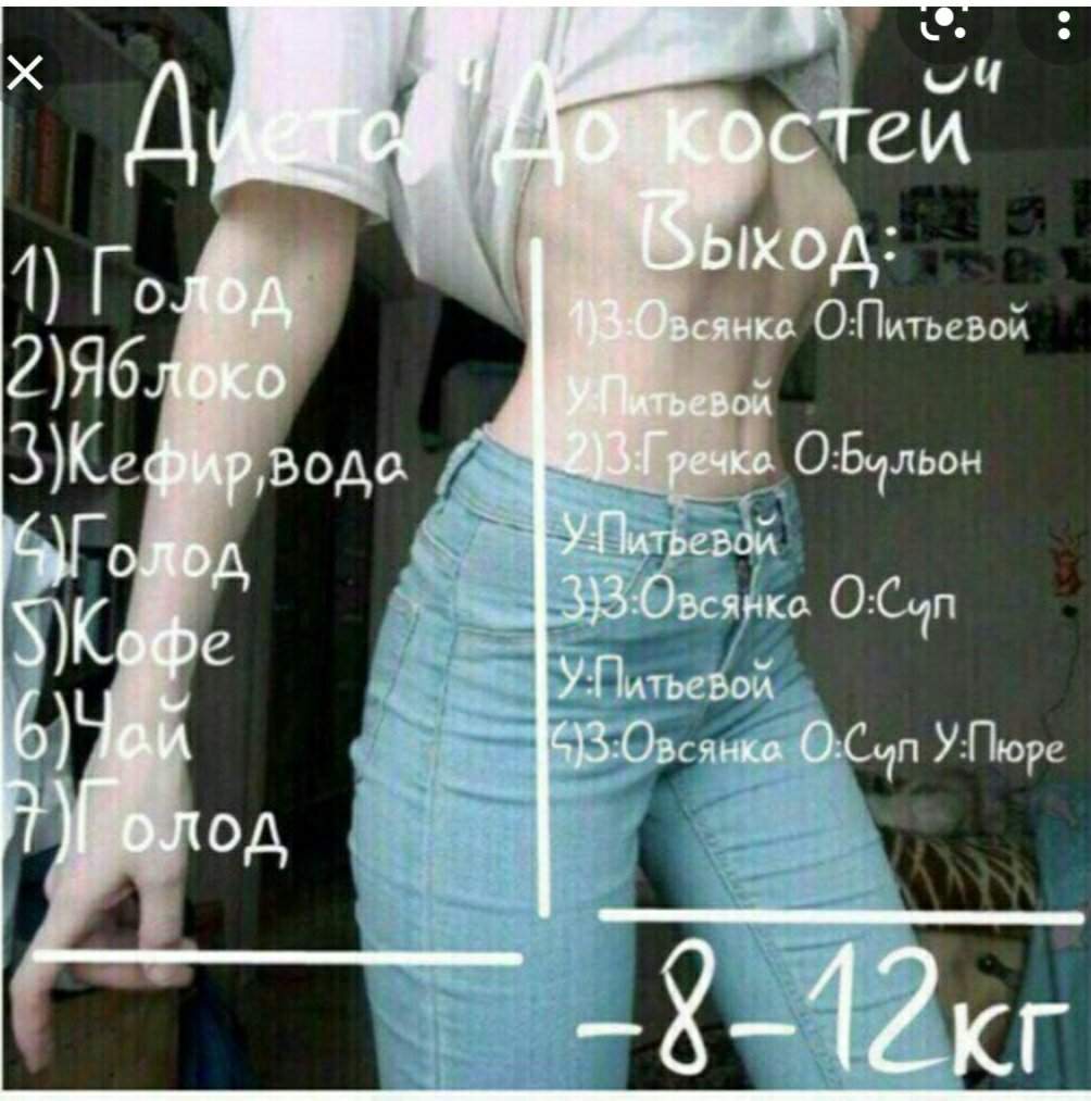 Диета до костей за 3 дня