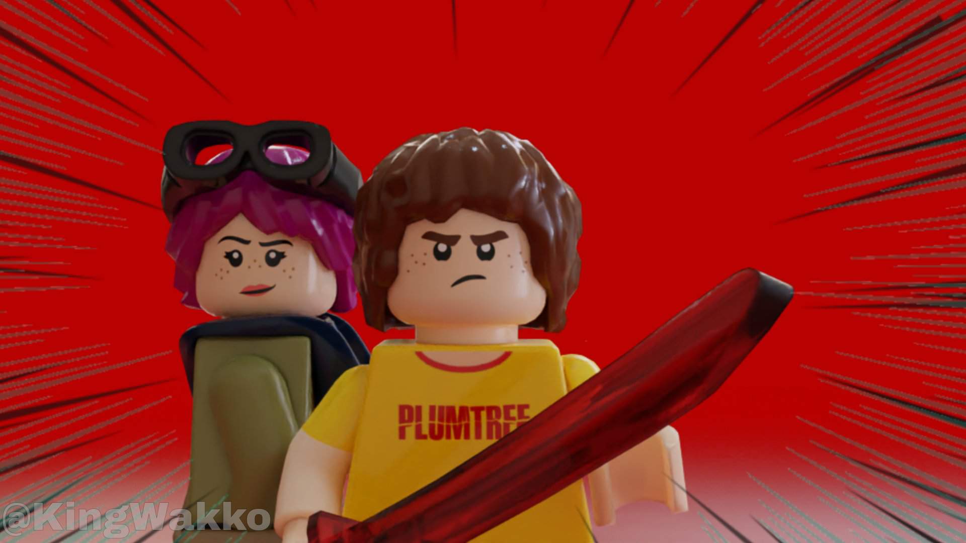 Lego Scott Pilgrim and Ramona Flowers in Mecabrick | LEGO Amino