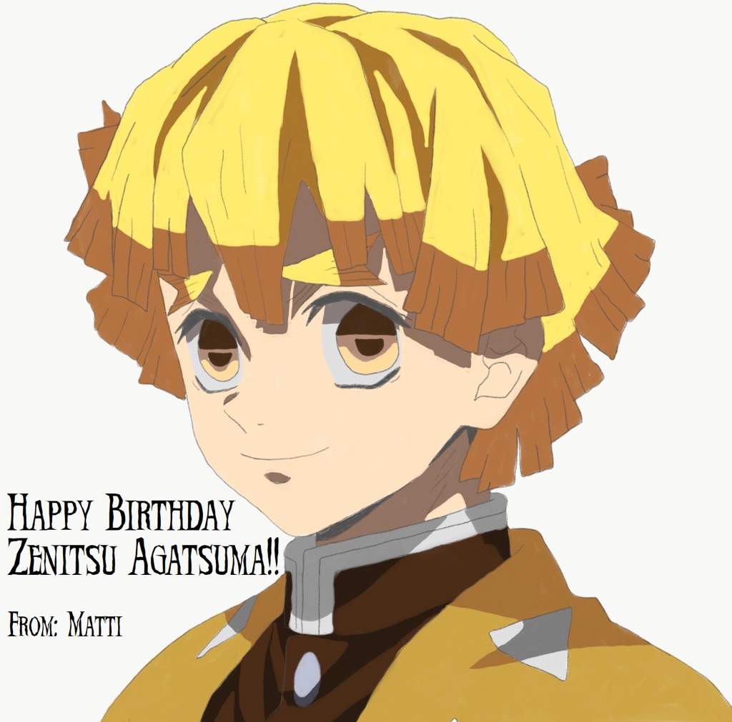 Happy Birthday to Zenitsu Agatsuma from Demon Slayer!! | Anime Amino