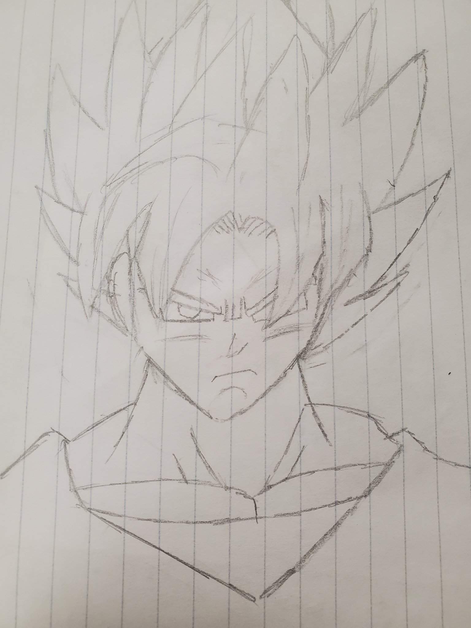 Goku Ssjb sketch | Dbz Multiverse Amino