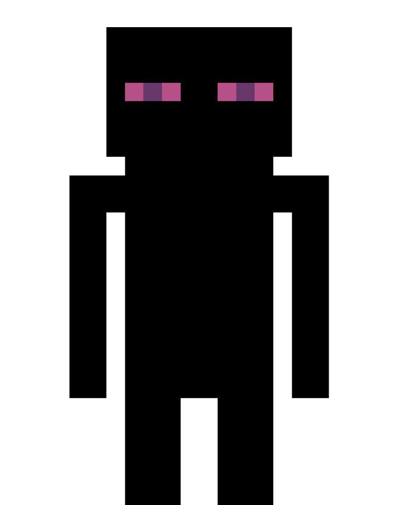 PixelArt del enderman | Minecraft Bedrock Edition- Amino