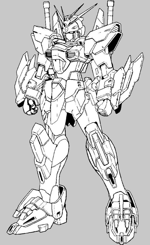 Blazing Gundam lineart | Gundam Amino