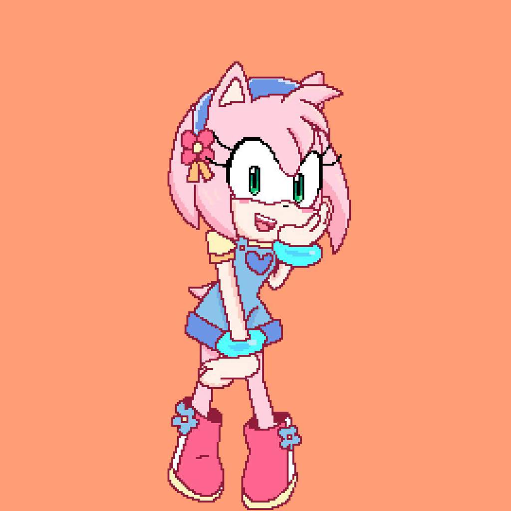 Amy rose pixel art | Sonic the Hedgehog! Amino