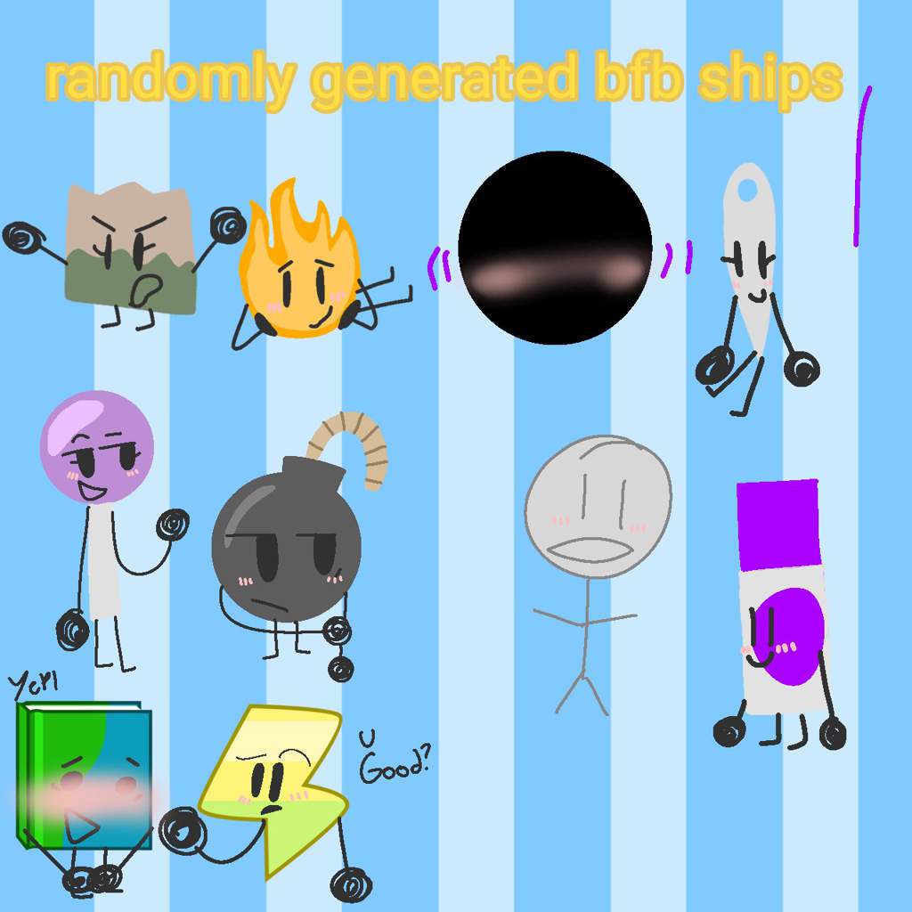 I DREW SOME RANDOMLY GENERATED BFB SHIPS | BFDI💖 Amino