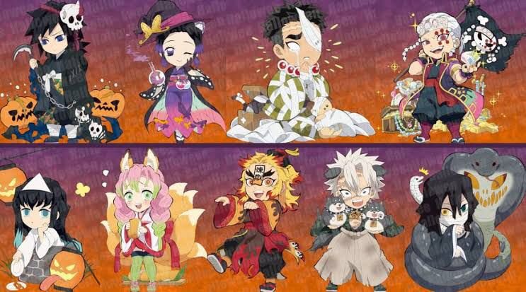 Lf Kny Art Style Halloween Chibi Commissions Demon Slayer Kimetsu No Yaiba Amino