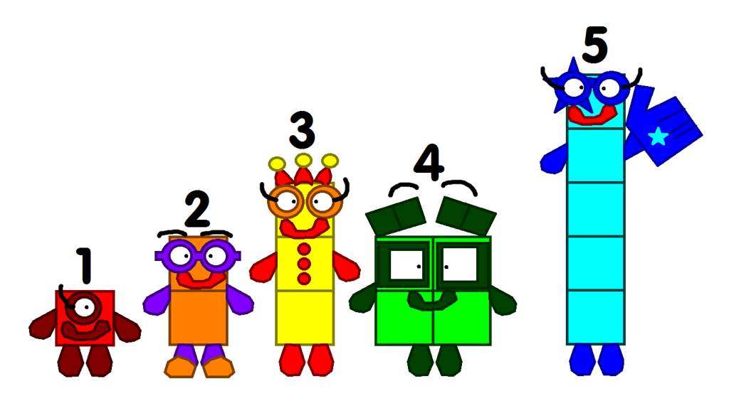 Numberblocks 1-5 in my art style | ♡Official Numberblocks Amino♡ Amino