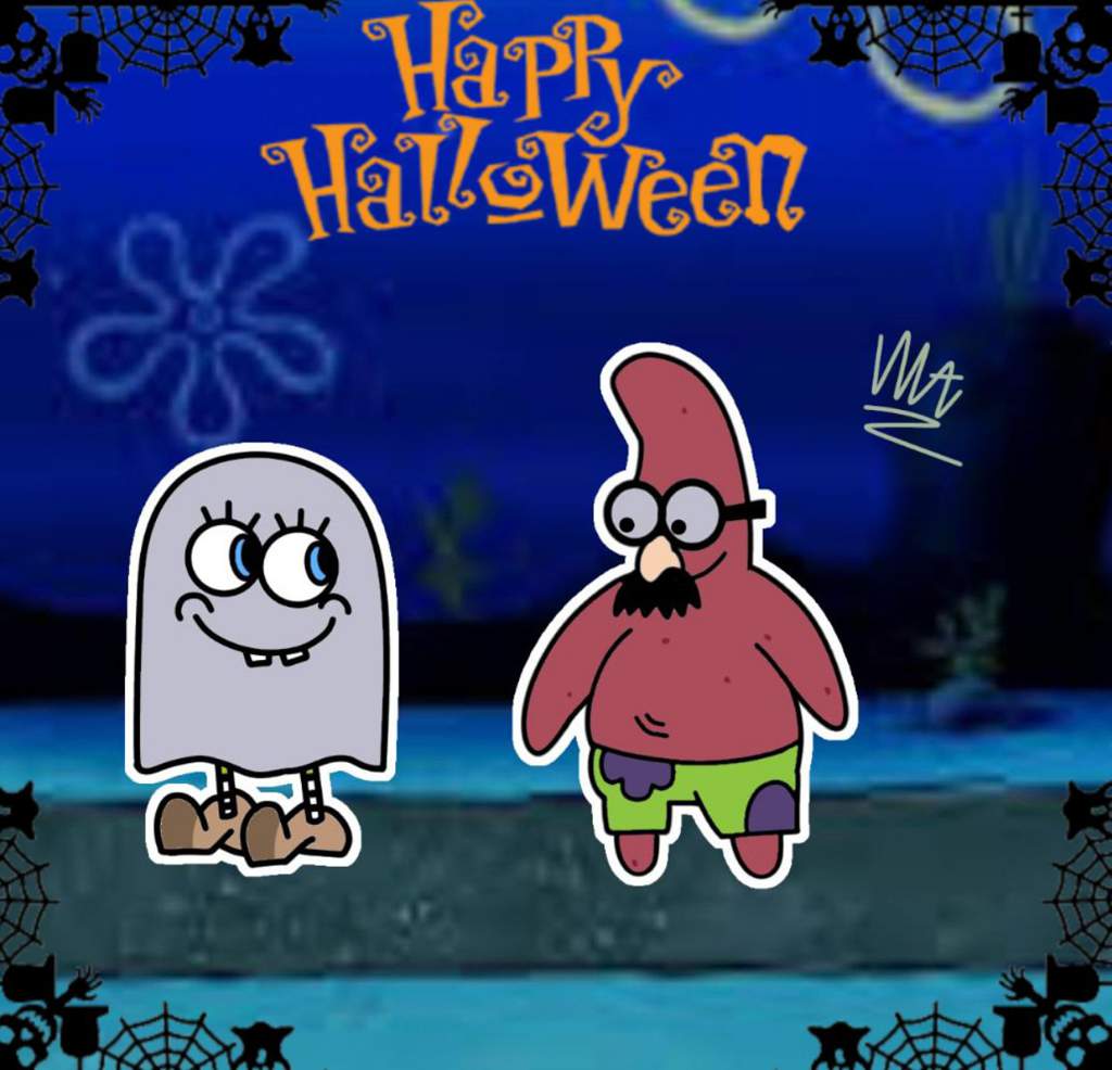 Spongebob And Patrick Halloween Art 