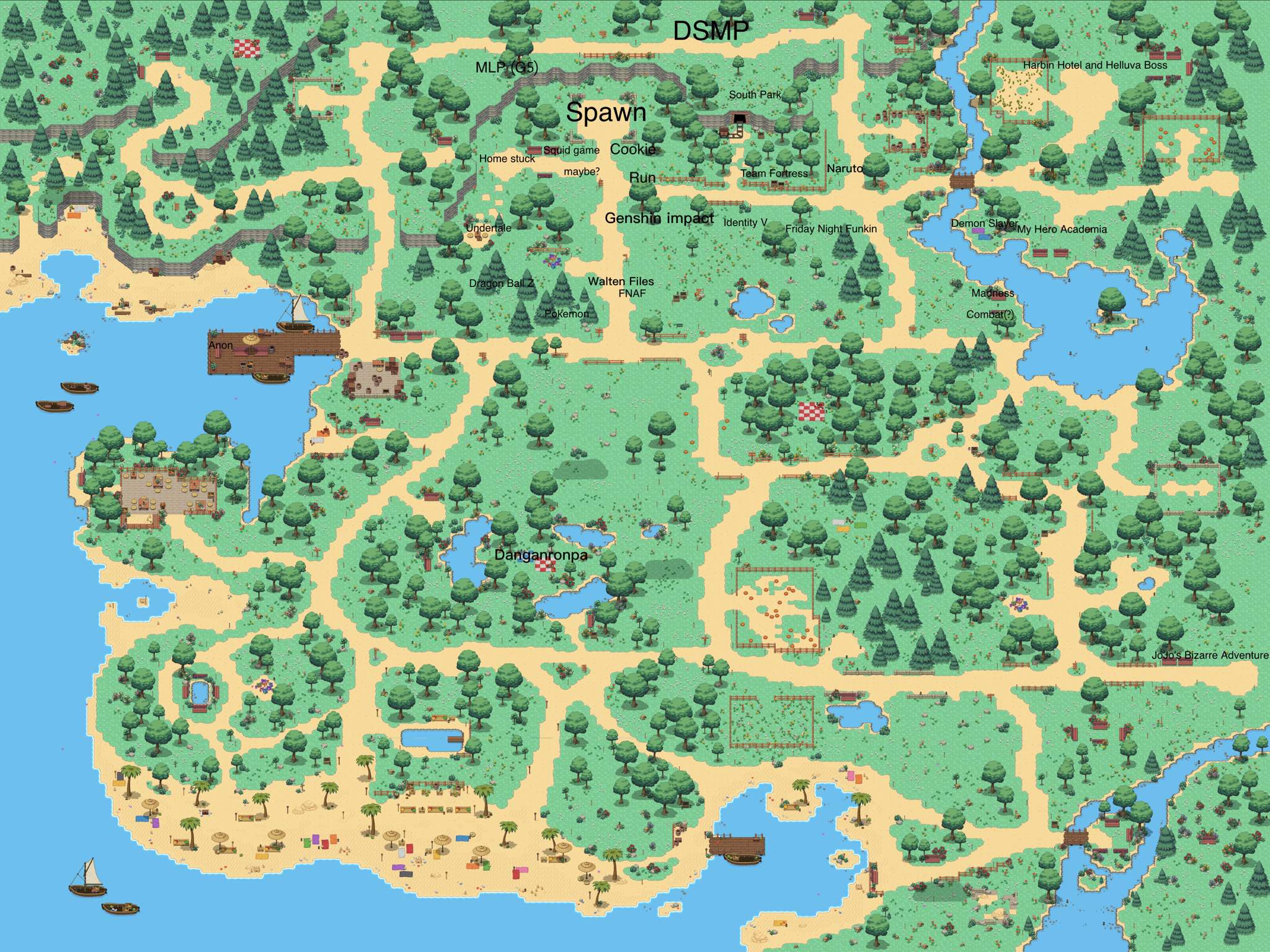 Attempted Layout of the new Map. | Pony Town Amino