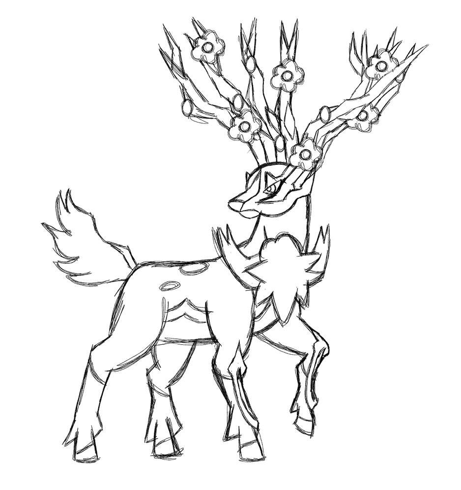 76  Pokemon Coloring Pages Xerneas  Latest Free