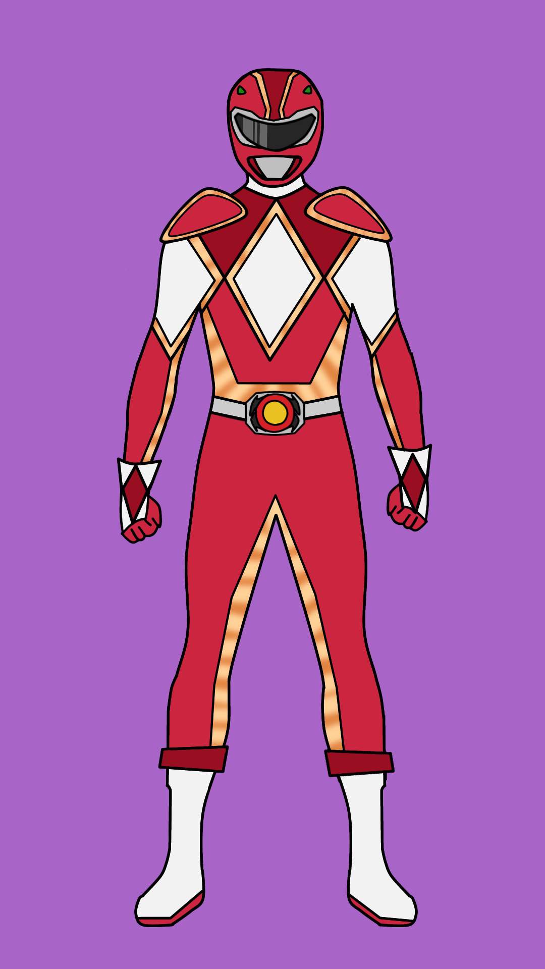 Turboverse MMPR Red Redesign | Power Rangers World Amino