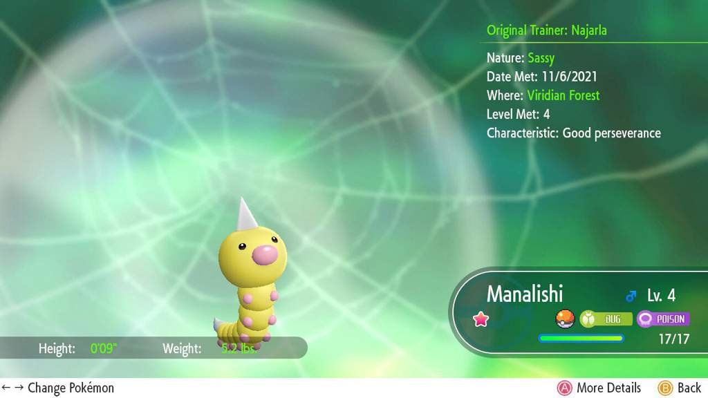 Shiny Weedle after 7 hours | Pokémon Amino