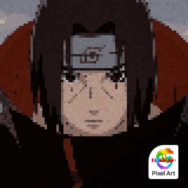 Itachi Uchiha pixel art | Naruto Amino