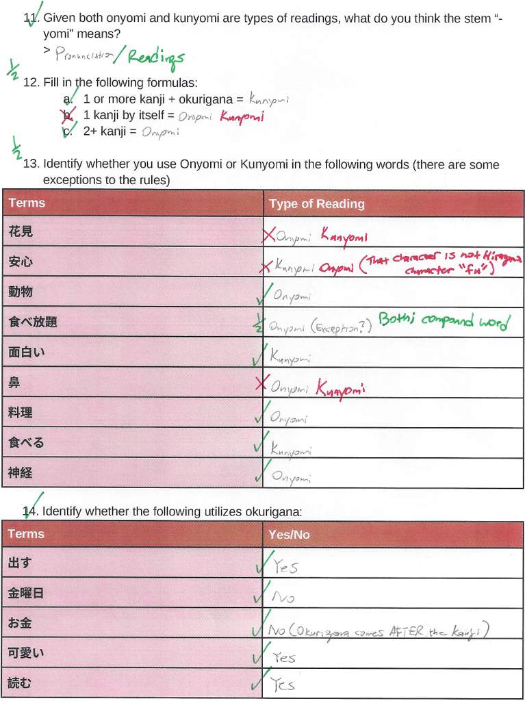 homework in hiragana