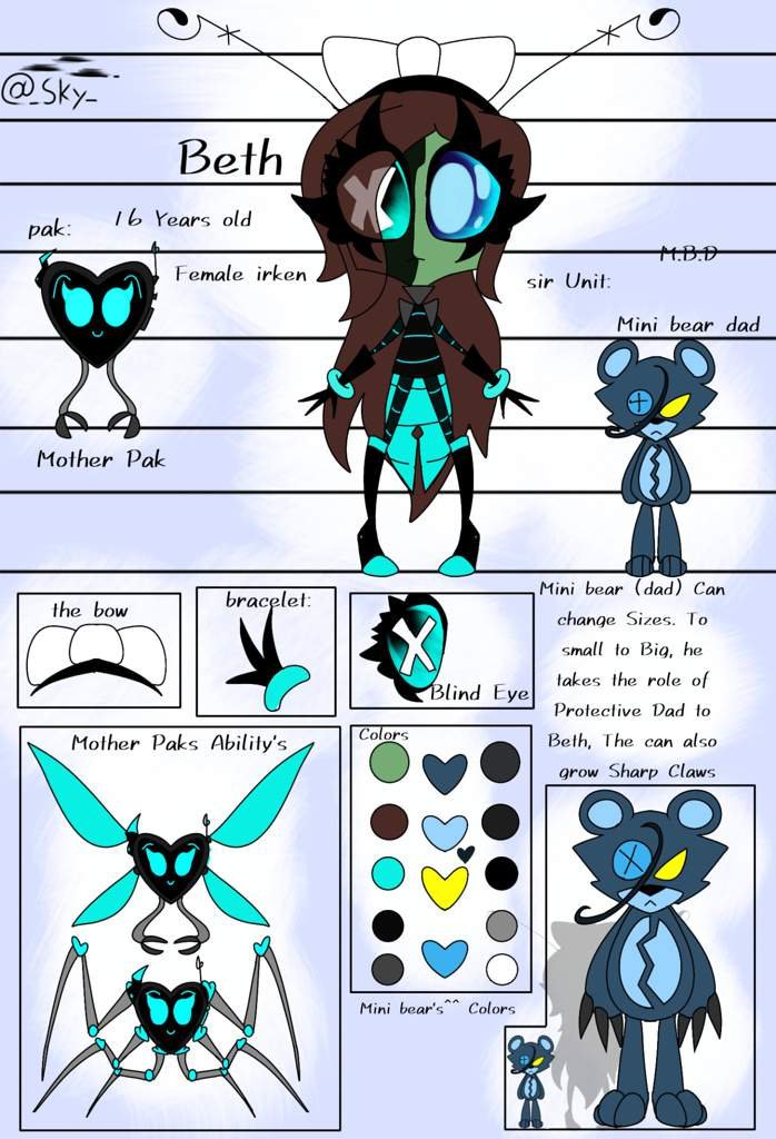 Beth reference sheet | Invader Zim Amino