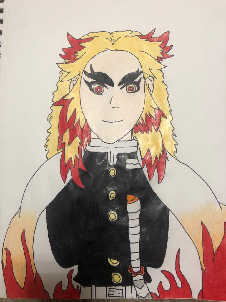 My Rengoku drawing from Demon Slayer Anime Amino