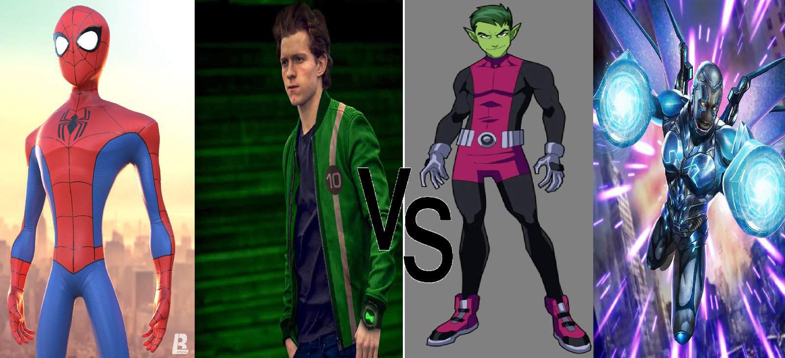 BattleWorld Fight #556 - Spider-Man/Ben 10 vs Beast Boy/Blue Beetle!! |  Comics Amino