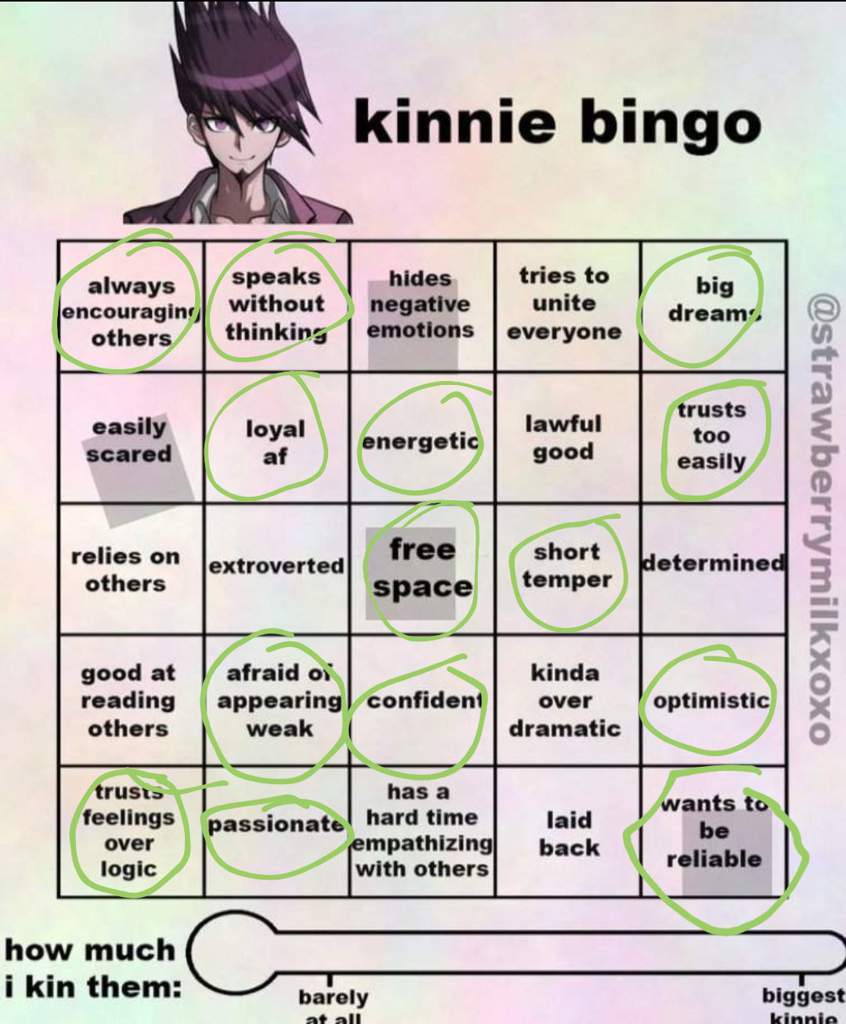 Kinnies Bingo 