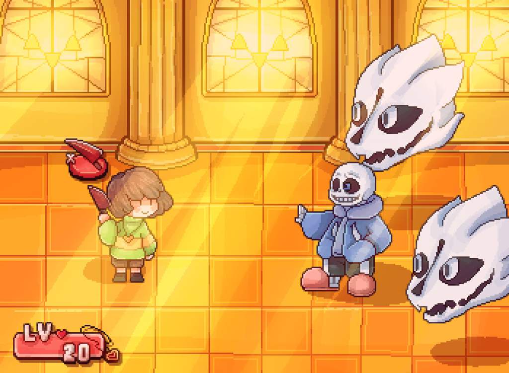 Sans Vs Chara Pixel Art Undertale Aus Amino