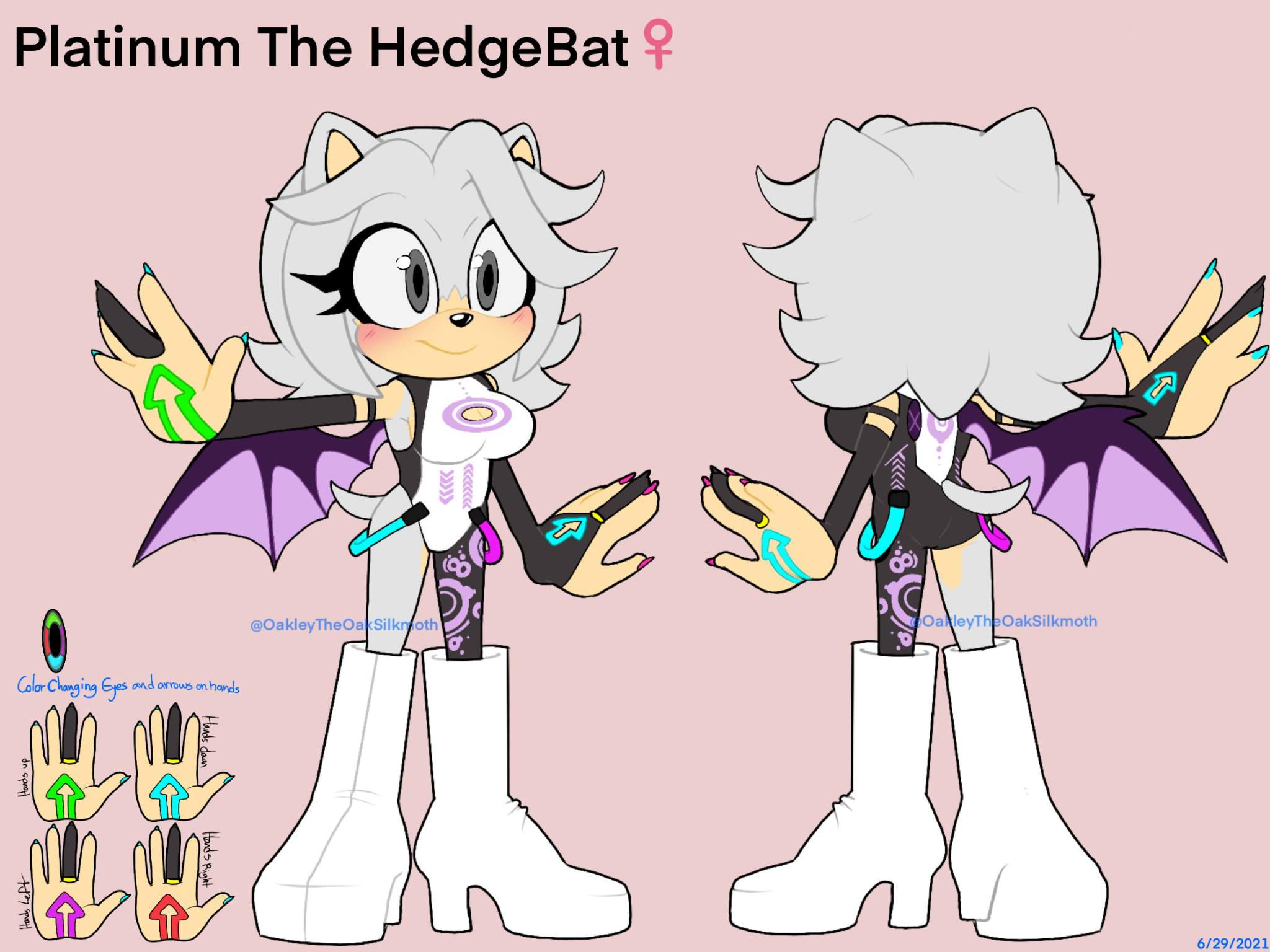 New Oc || Platinum The Hedgebat | Sonic the Hedgehog! Amino