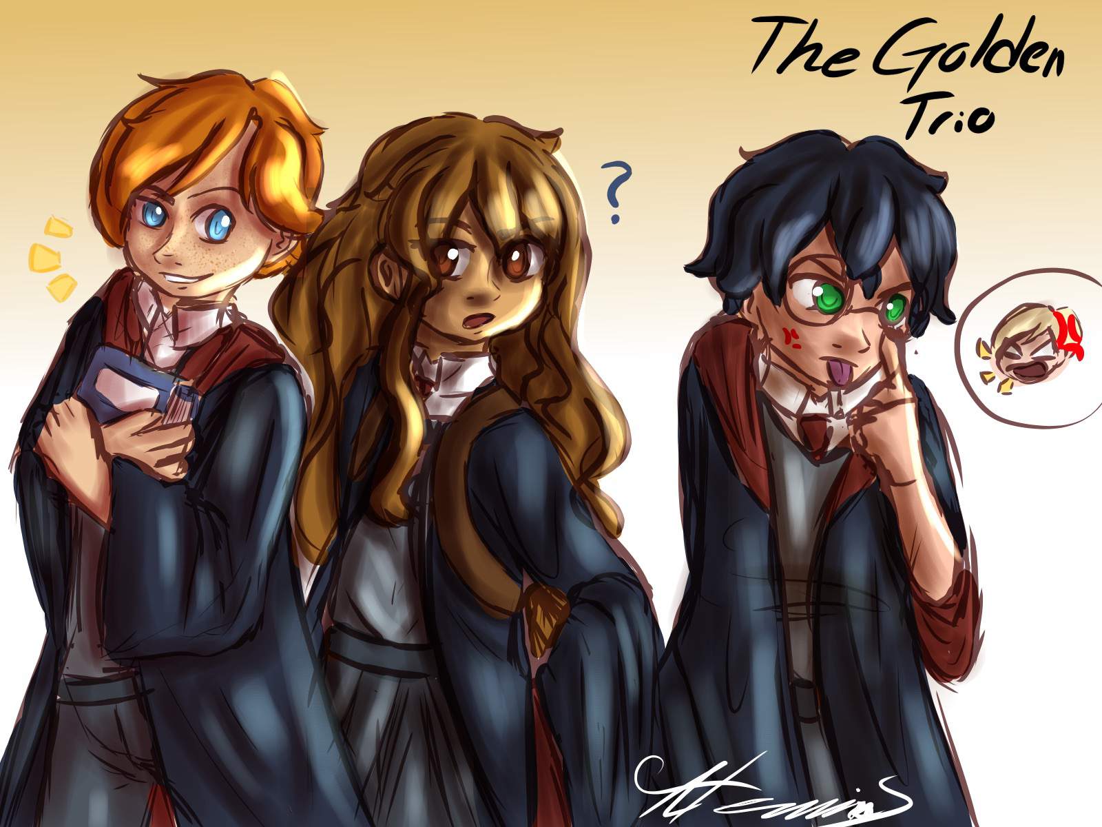 The golden trio | Art Amino