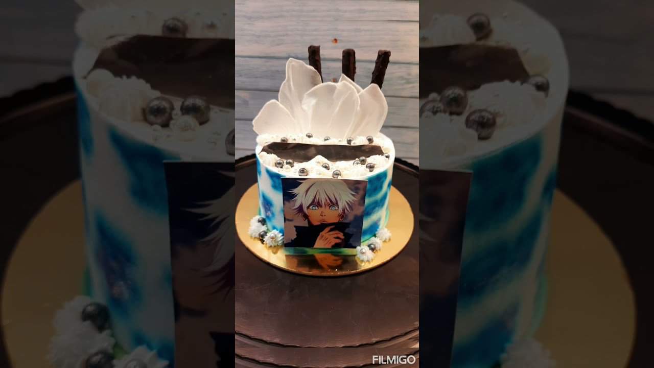 Gojo themed cake | Anime Amino