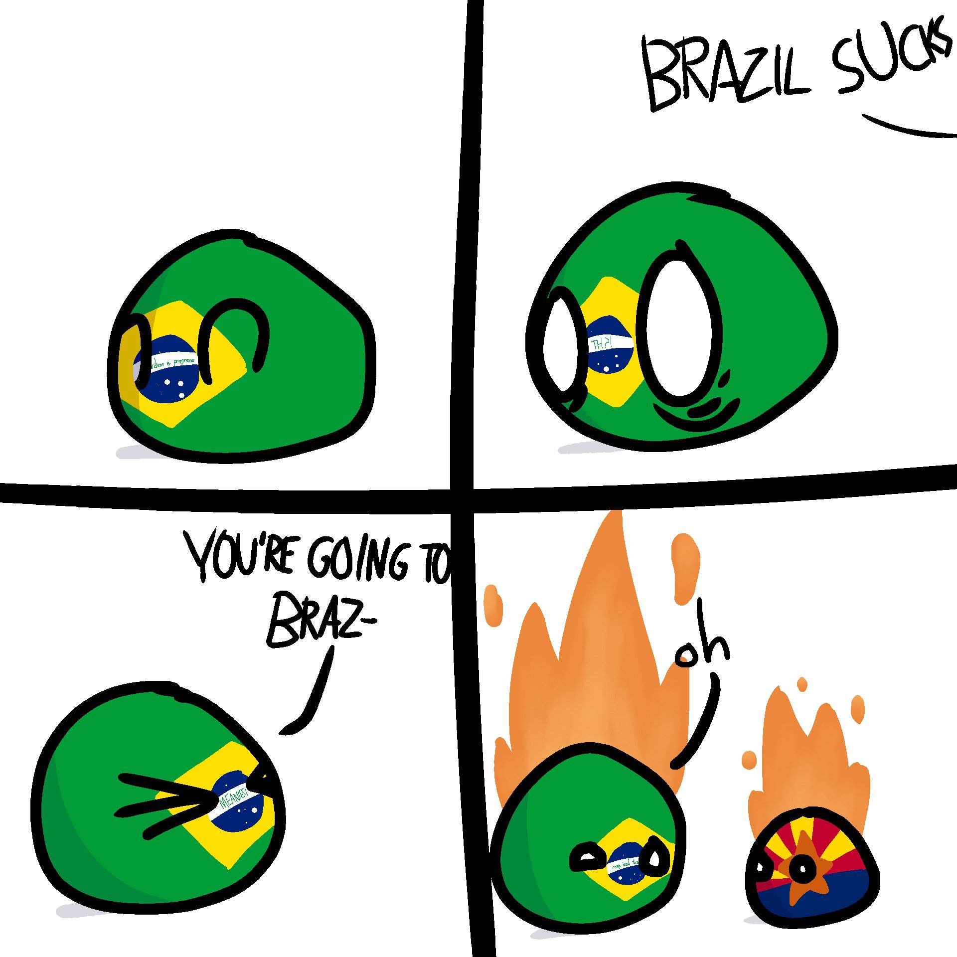 you're going to brazil | Polandball Amino