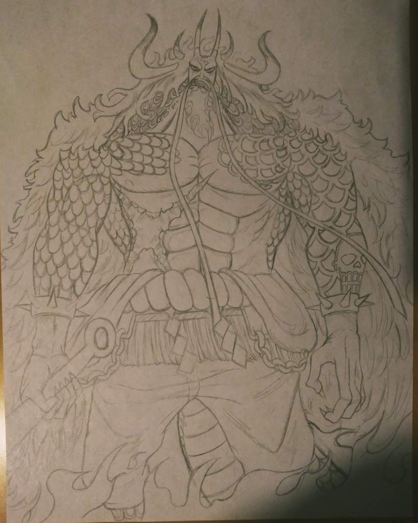 Kaido Hybrid Form drawing | One Piece Amino