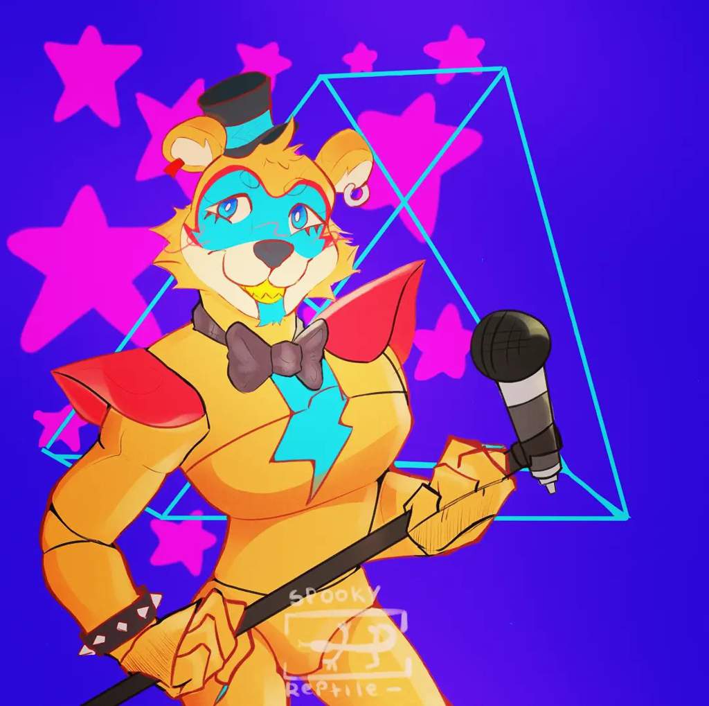 DIBUJO: GLAMROCK FREDDY | FNaF Amino [ Español ] Amino