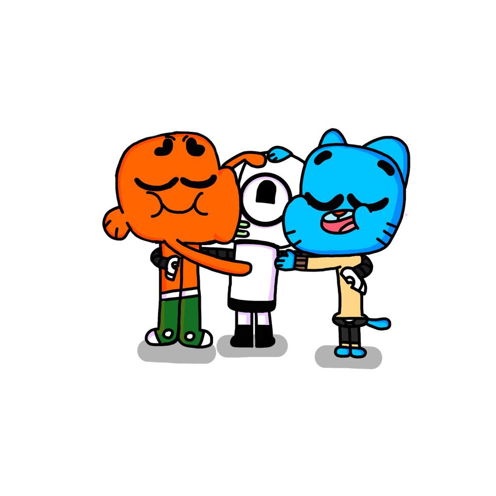 Gumball, Darwin And Bobert Hugging | Amazing World Of Gumball. Amino