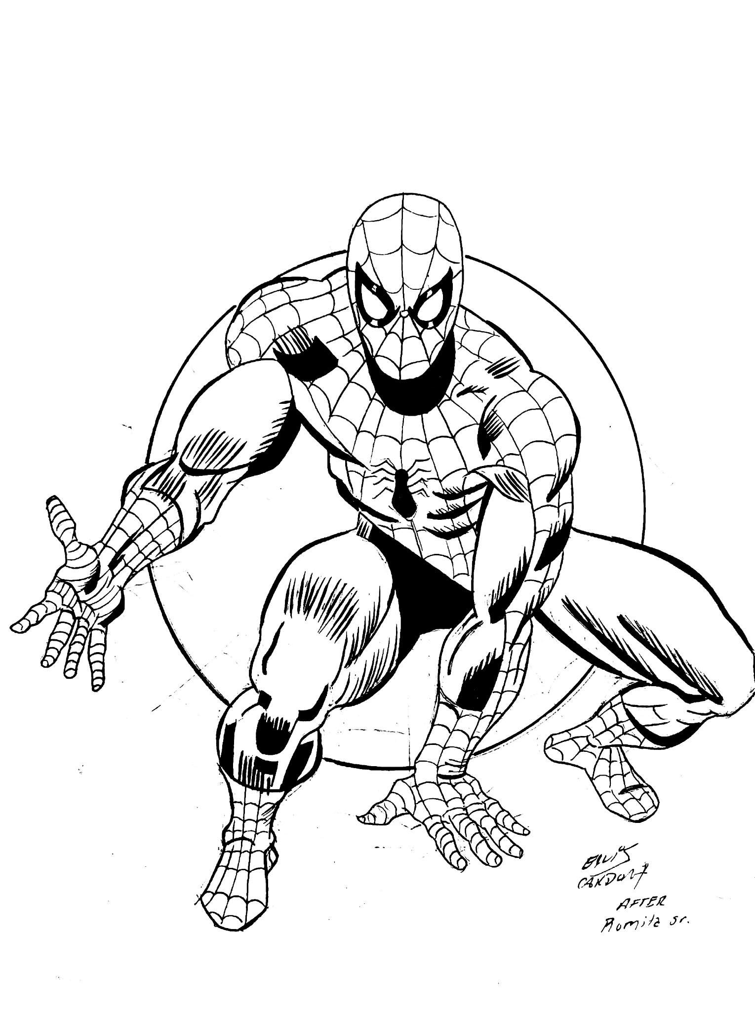 Spider-Man inked sketch after John Romita Sr | Comics Amino