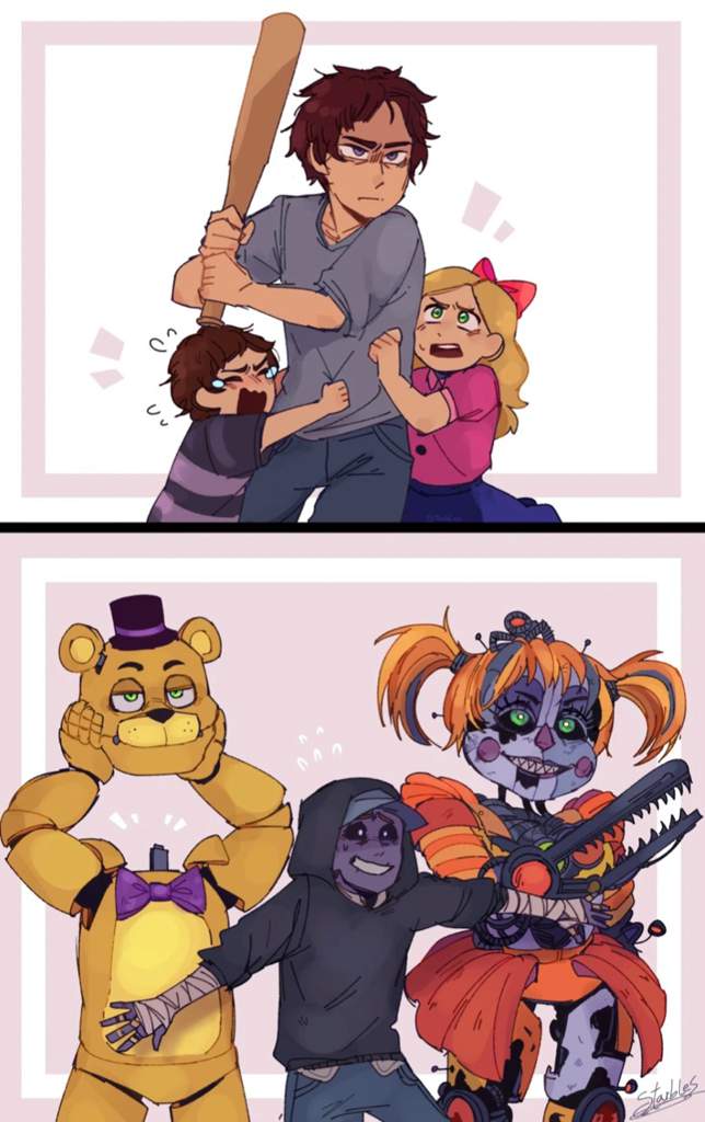 Micheal and his siblings in the past and fanf 6 | Human five nights at ...