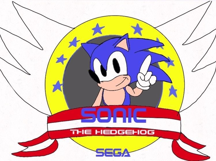 Sonic 1 title screen drawing | Sonic the Hedgehog! Amino