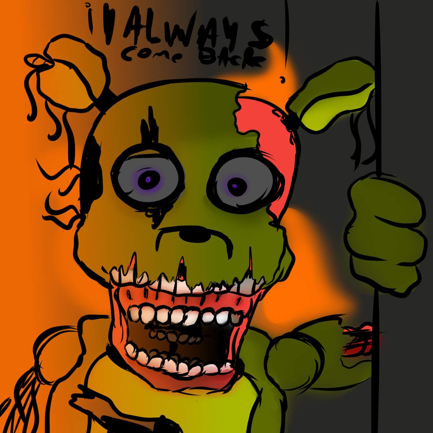 UN DIBUJO DE BURNTRAP :v | FNaF Amino [ Español ] Amino